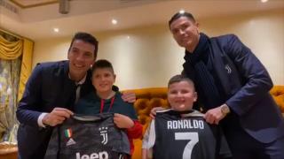 Cristiano Ronaldo și Buffon, surpriză pentru doi copii supraviețuitori ai cutremurului din Albania