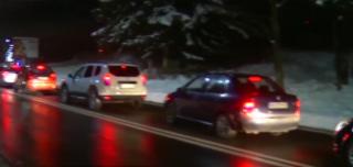 Mai mulți români au intrat în noul an prinși în trafic, pe Valea Prahovei