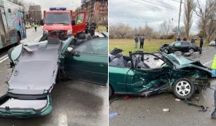 Accident devastator cu cinci victime, între trei mașini, în Mamaia