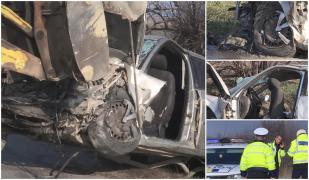 Un vitezoman a distrus o familie din Dolj. Doi morţi, după un impact frontal devastator (Video)