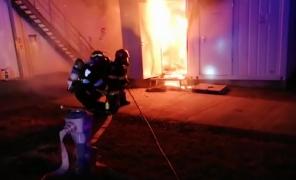 Multinațională din Timișoara, evacuată din cauza unui container care a luat foc