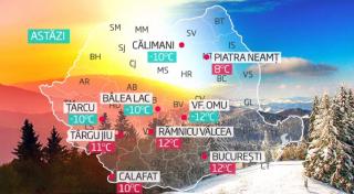 Vreme la extreme în România. Diferențe de 20 de grade Celsius între temperaturile resimțite