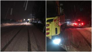 În mai multe regiuni din ţară a început să ningă. Trafic îngreunat, porturi închise (Video)
