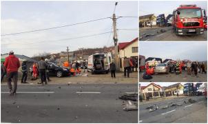 Accident grav la Vaslui. Doi morţi şi şase răniţi, după ce ambii şoferi ar fi ignorat Codul Rutier