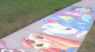 Trotuare transformate în opere de artă