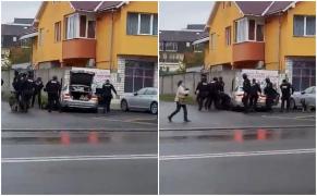 Intervenție a mascaților, după ce două clanuri rivale s-au bătut în parcarea unui centru comercial din Baia Mare (Video)