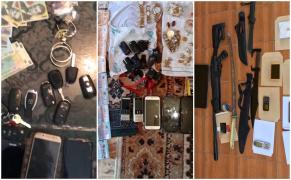 Clanul de interlopi Didilă, din Giurgiu, destructurat de DIICOT. Mașini de lux confiscate, bani, pistoale, puști și aur (Video)