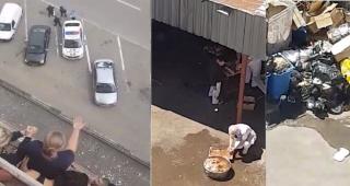Revoltă la un centru de carantină din Turnu Măgurele! Carne spălată cu furtunul, lângă gunoaie, replici dure cu polițiștii (Video)