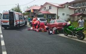 Un motociclist a murit, la Mangalia, după ce i s-a blocat accelerația și a lovit în plin o mașină (Video)