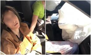 Accident violent în Bucureşti, provocat de o şoferiţă drogată: "În 3 minute plecăm" (Video)