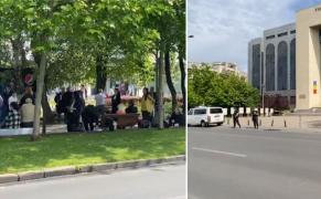 Imagini din fața Tribunalului București. Trafic deviat și angajați evacuați, după o alertă cu bombă (Video)