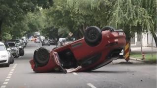 Iubita omului de afaceri Ciro Castellano, accident în București (Video)