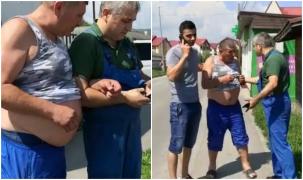 Angajaţii unui service auto au prins un şofer beat, care fugea de la locul accidentului: "Hai cu mine, te duc la umbră" (Video)