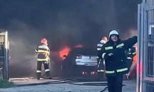 Vulcanizare cuprinsă de flăcări în Mehedinți. Populația, avertizată prin Ro-Alert