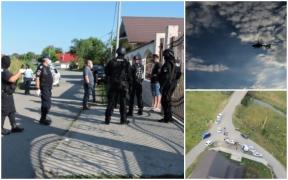 Descinderi cu elicopter și peste 160 de mascați și polițiști, dis-de-dimineață, la Bărbulești. "Sunteți încercuiți!" (video)