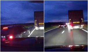 Şoferul unui BMW cu număr de Vaslui s-a jucat cu moartea de două ori, în doar 2 kilometri (Video)