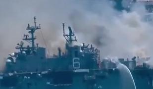Incendiu uriaş pe o navă de luptă a Statelor Unite. 21 de oameni au fost răniţi
