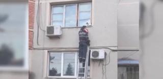 Operațiune dificilă a pompierilor din Vâlcea pentru salvarea unei pisici (Video)