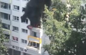 Doi frați din Franța, salvați din foc de vecini. Copiii s-au aruncat de la etajul trei (Video)