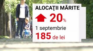 Alocaţiile vor fi mărite cu 20%, nu dublate. Cresc și pensiile