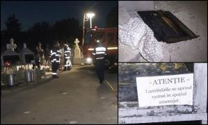 Sicriu în flăcări la priveghi, după ce o lumânare aprinsă a căzut la picioarele mortului (Video)