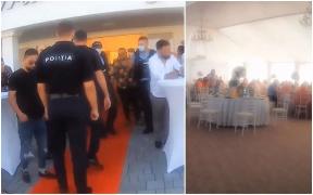 Nuntă întreruptă la Vernești. Polițiștii au înjumătățit lista de invitați și „au luat dar” de 30.000 de lei (Video)