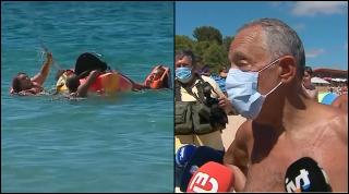 Momentul în care președintele Portugaliei, de 71 de ani, salvează de la înec două femei (Video)