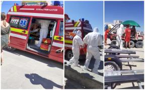 Turistă de 28 de ani, suspectă de COVID-19, luată cu ambulanța de pe plaja din Eforie Nord (Video)