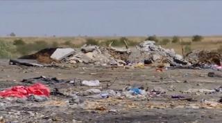 Deșeuri medicale aruncate pe un câmp de lângă Slatina: "Ăsta cred că e un test de COVID"