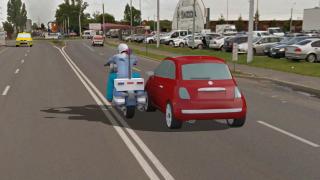 Animație: Cum s-a produs incidentul de la Buzău, în care o șoferiță a lovit intenționat un polițist motociclist