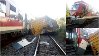 Un container plin cu lenjerie de damă s-a desprins de camion și a lovit un tren cu persoane, la Cluj | Video