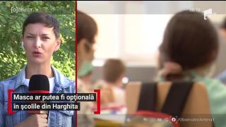 Masca de protecție ar putea fi opțională în școlile din Harghita