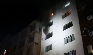 Incendiu puternic într-un bloc București. Zeci de oameni au fost evacuați