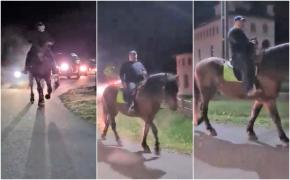 Un primar a ieșit călare și cu alai ca la nuntă, după ce a obținut al doilea mandat: "Felicitări, dom' primar!" | Video