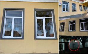 Geamurile unei primării din Timiş, sparte de un bărbat nemulţumit de rezultatul alegerilor locale. El a fost filmat în timp ce arunca cu pietre | Video