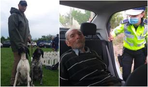Câinii campioni ai unui poliţist din Băileşti au salvat viaţa unui bătrân dat dispărut. Bărbatul de 92 de ani căzuse într-un desiş | Video