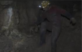 Câine salvat de speologii din Brașov, după ce a rămas cinci zile blocat într-o peșteră