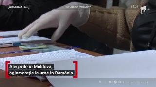 Alegerile în Moldova, aglomerație la urne în România