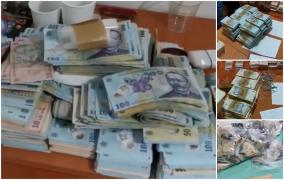 Sumă uriașă de bani, descoperită în casa unui bărbat din Otopeni. Video