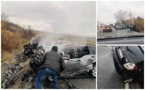 Imagini filmate la scurt timp după accidentul mortal din Bengești. Martorii, șocați de violenţa impactului