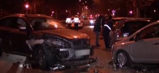 Carambol cu opt maşini în București. Manevra inconștientă a unui șofer putea să provoace o tragedie