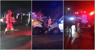 Accident cu 10 victime, între care 3 copii, după ce două microbuze s-au ciocnit la Valea Chioarului, în Maramureş