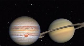 Aliniere excepțională a planetelor Jupiter și Saturn, în această seară. Fenomenul se produce o dată la 20 de ani