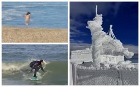 Iarna atipică în România: Pe litoral s-a făcut baie în Marea Neagră, la munte turiștii se distrează pe pârtie