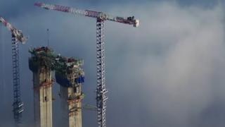 Cel mai mare proiect de infrastructură rutieră după Revoluţie a ajuns la 186 de metri înălţime