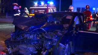 Accident grav în Curtea de Argeş, după o cursă nebunească între doi vitezomani
