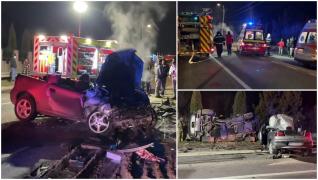 Opel făcut praf de un BMW scăpat de sub control, pe un drum din Bihor. Un băiat de 19 ani a murit nevinovat
