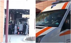 Primele imagini cu criminalul din Oneşti, transferat cu escortă şi poliţist în ambulanţă, la Spitalul Judeţean Bacău