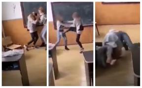 Două eleve s-au luat la bătaie cu pumnii și picioarele într-o școală din Mehedinți