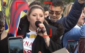 Trei amenzi ar fi primit Diana Şoşoacă pentru participarea la protestul de sâmbătă, din centrul Capitalei